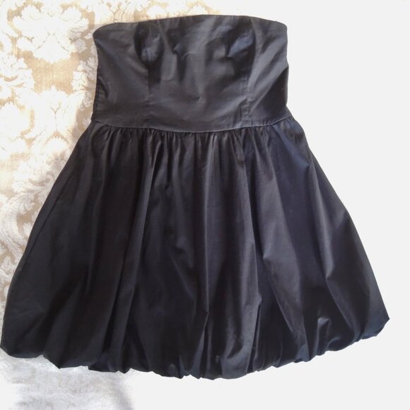 Sincerely Jules Black Smocked Strapless Bubble Mini Dress XL - Picture 3 of 8